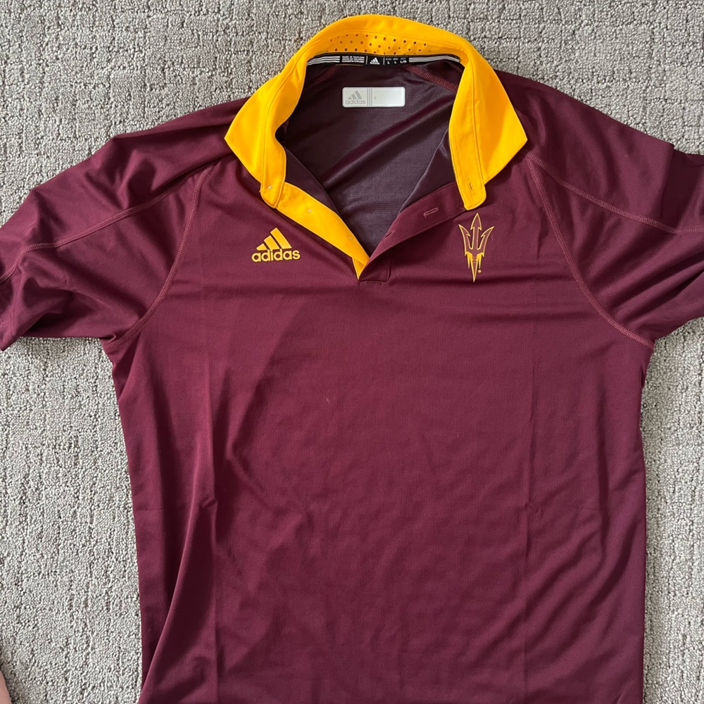 Men’s Arizona St Hockey Adidas Polo Size Large